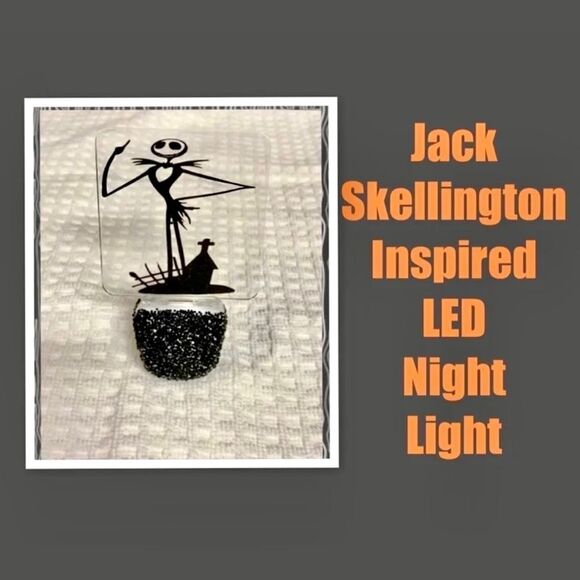 Jack Skellington Inspired LED Night Light - Picture 2 of 2